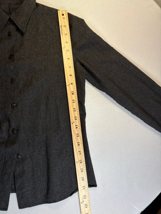 miu miu charcoal wool tailored button up blouse italy - Picture 11 of 15